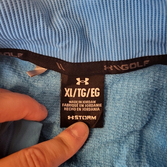 Under Armour Storm Men's Light Blue Pullover Jacket, Size XL - Picture 3 of 5
